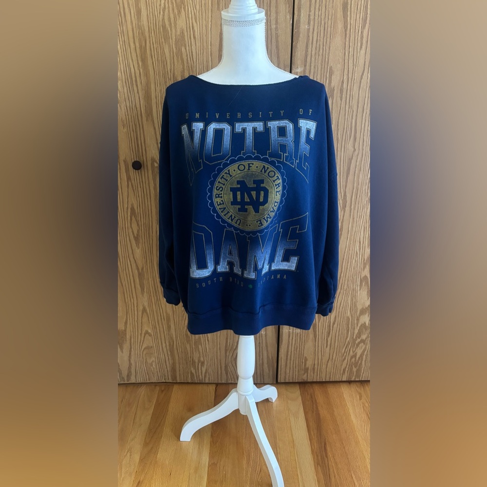 Hollister Blue Notre Dame Graphic Sweatshirt